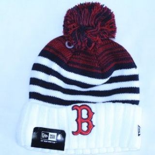 Mens Boston Red Sox Cuffed Snowfall Striped Knit Hat   OSFM Clothing