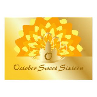 October Sweet Sixteen Customize Personalized Announcements