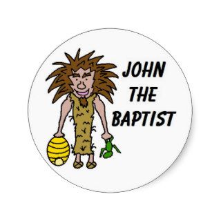 John The Baptist Clipart Round Sticker