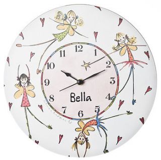 personalised fairy clock by animurals