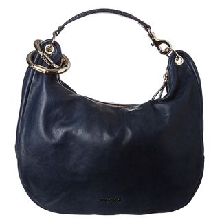 Jimmy Choo 'Solar' Navy Calf Leather Hobo Handbag Jimmy Choo Designer Handbags