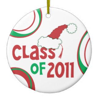Class of 2011 Christmas w/Tassel   (double sided) Christmas Ornament