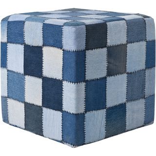 Mandara Handmade Denim Fabric Poufs Ottomans