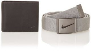 Nike Men's Web Belt/Wallet Combo, Black/Grey Clothing