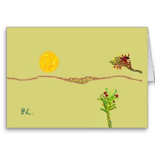 Semi Savannah scene on another Planet Cards