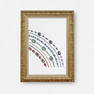 rainbow necklaces limited edition print by anzu