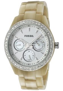 Fossil ES2455  Watches,Womens Stella White Crystal White Dial Horn Resin, Casual Fossil Quartz Watches