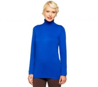 Susan Graver Essentials Long Sleeve Turtleneck Sweater —