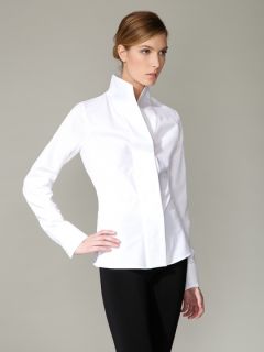 Silk Cotton High Neck Blouse by Narciso Rodriguez