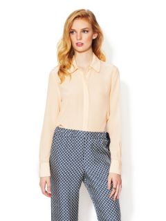 Piped Pajama Silk Blouse by Pink Tartan