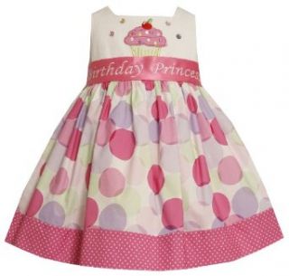 Bonnie Jean Girls 2 6X Cupcake Applique Cupcake Dress, Multi, 2T Special Occasion Dresses Clothing