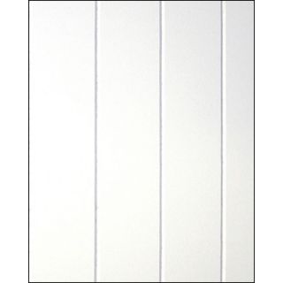 FashionWall 0.15 in x 3 ft 11.76 in x 7 ft 11.76 in White/Low Gloss Hardboard Wall Panel