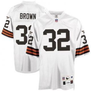 Cleveland Browns Jim Brown Reebok Throwback White Premier Jersey (L)  Football Jerseys  Clothing