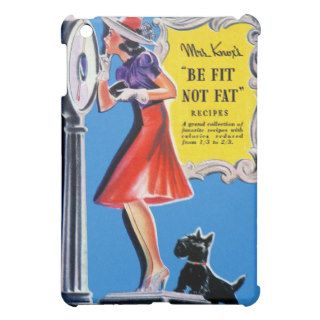 Vintage Retro Women Kitsch Be Fit, Not Fat Book Case For The iPad Mini