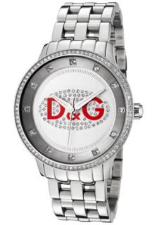 Dolce & Gabbana DW0144  Watches,Womens Prime Time White Crystal Stainless Steel, Casual Dolce & Gabbana Quartz Watches