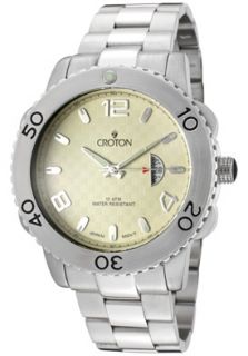 Croton CA301223SSPA  Watches,Mens Aquamatic Yellow Dial Stainless Steel, Casual Croton Quartz Watches