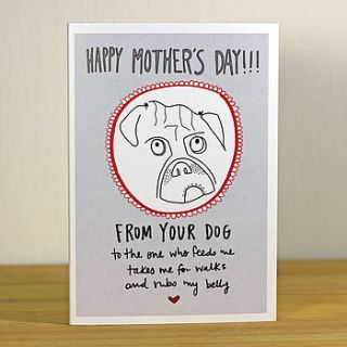 'from your dog' mother's day greetings card by angela chick