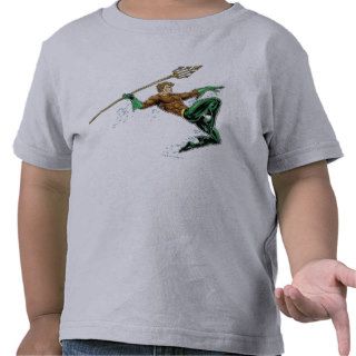 Aquaman Lunging with Spear T Shirt
