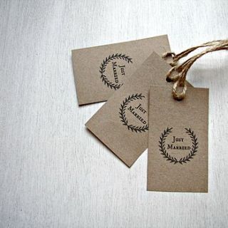 just married gift tags by paper beagle