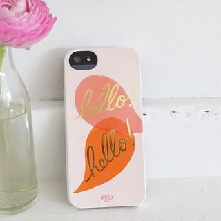 hello hello phone case for iphone five 5s by lilac coast