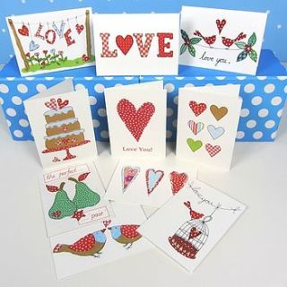 pack of 10 love cards by dots and spots