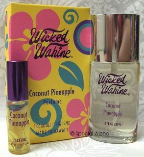 Wicked Wahine Coconut Pineapple Perfume 1 oz. & Travel Size 0.17oz  Beauty
