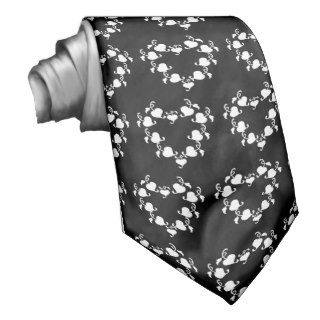 Black and White Heart Tie