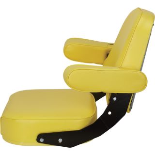 K & M Mfg Super Deluxe Seat Assembly for John Deere 10 and 20 Series Tractors — Yellow, Model# 7200  Construction   Agriculture Seats