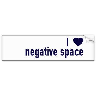 I Heart Negative Space Bumper Stickers