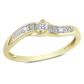Diamond Accent Three Stone Slant Promise Ring in 10K Gold   Zales