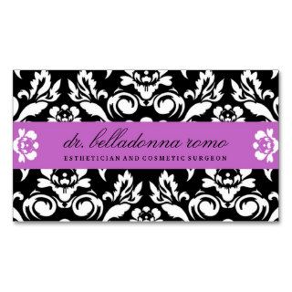 311 Belladonna Damask Purple Business Card Templates