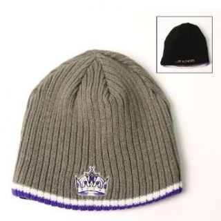 Los Angeles Kings Reversible Waffle Knit Beanie   Officially Licensed NHL Apparel  Sports Fan Beanies  Clothing