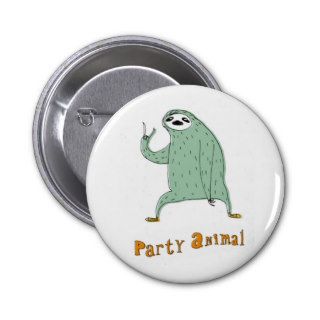 Party animal pinback button