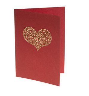 embossed heart cards by paper haveli