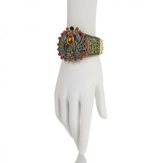 Heidi Daus "Far Cry From Shy" Crystal Bug Design Cuff Bracelet