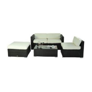 Aosom Outsunny Deep Lounge Seating Group with Cushion (Set of 5)