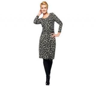 Jennifer Hudson Collection Leopard Print Twist Front Dress —