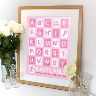 personalised alphabet print by lillypea event stationery