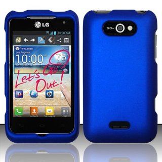 Importer520 Rubberized Snap On Hard Skin Protector Case Cover for For (MetroPCS) LG Motion 4G MS770 / Optimus Regard LW770   Blue Cell Phones & Accessories