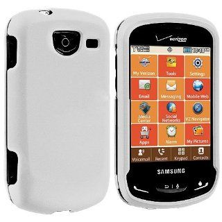 Importer520 Rubberized Hard Protector Case Cover for Samsung Brightside U380, White Cell Phones & Accessories