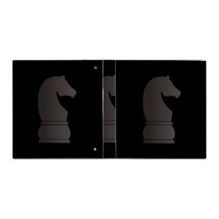 Black knight chess piece 3 ring binders