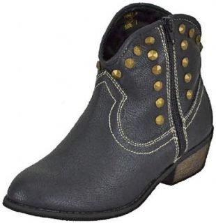 Yoki Taps Black Women Cowboy Ankle Boots, 7 M US Shoes
