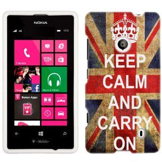 Nokia Lumia 521 Keep Calm and Carry on Union Jack Phone Case Cover Cell Phones & Accessories