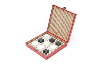 noughts and crosses in a leather box by orchid furniture