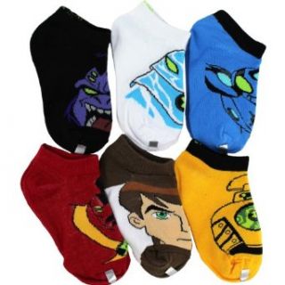 Planet Sox Licensed Socks Boys 2 7 Ben 10 Character 6 Pack, Multi, Small Clothing