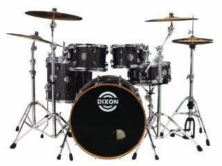 Dixon Demon Series DM 522P BKPL 5 Piece Drum Set, Black plasma ( Cymbals & Hardware not included) Musical Instruments