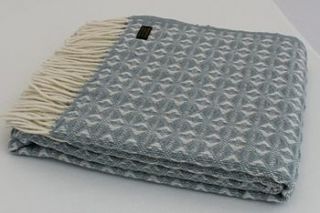 tweedmill new duck egg cobweave blanket by coast and country interiors