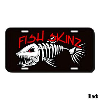 Fish Skinz License Plate Black 44286