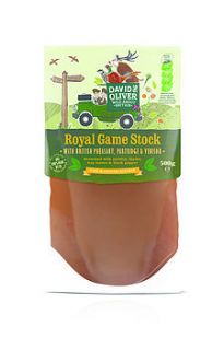 pack of twelve british royal game stocks by david & oliver foods