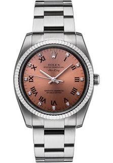 Rolex 114234  Watches,Mens Oyster Perpetual Air King Diamond Stainless Steel and White Gold Bezel, Casual Rolex Automatic Watches